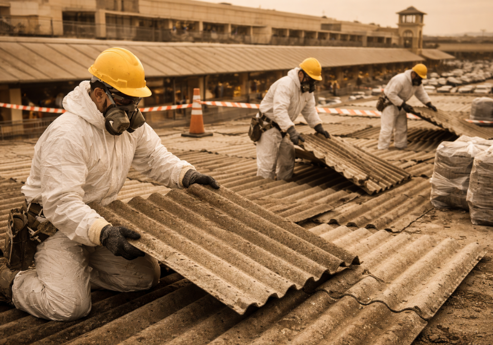Retirada de uralita en centros comerciales (1)