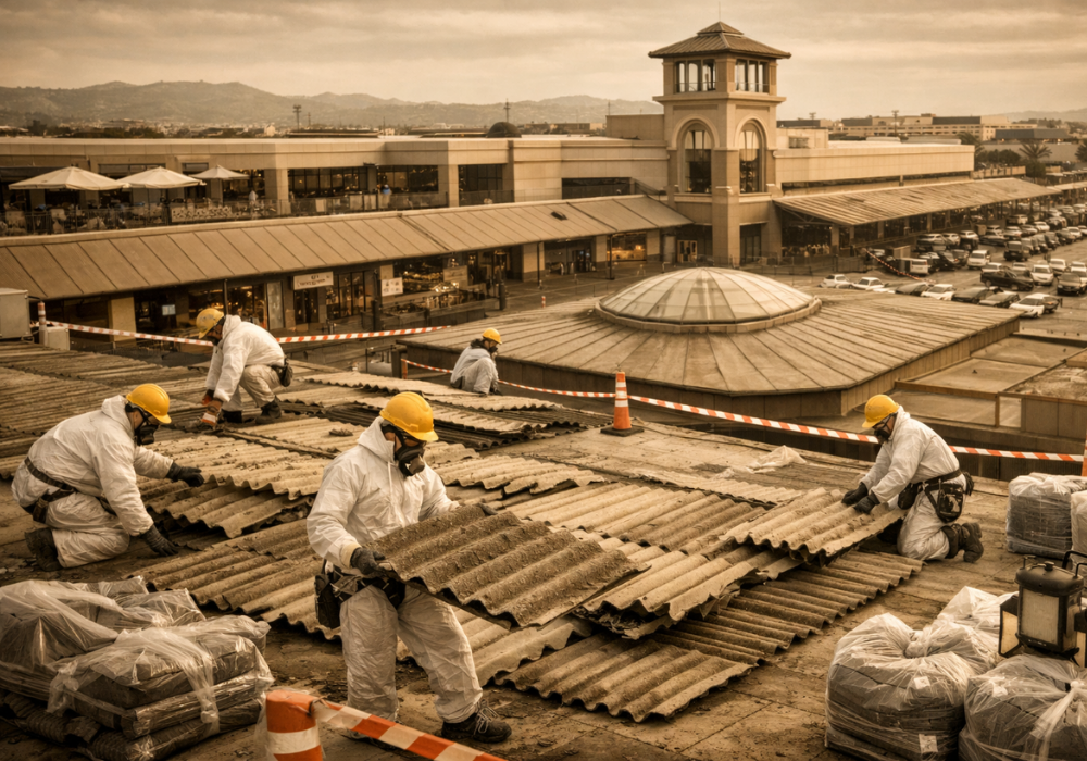 Retirada de uralita en centros comerciales