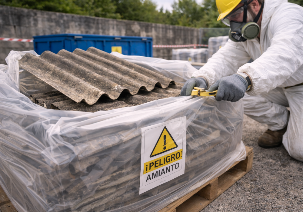 gestión de residuos con amianto