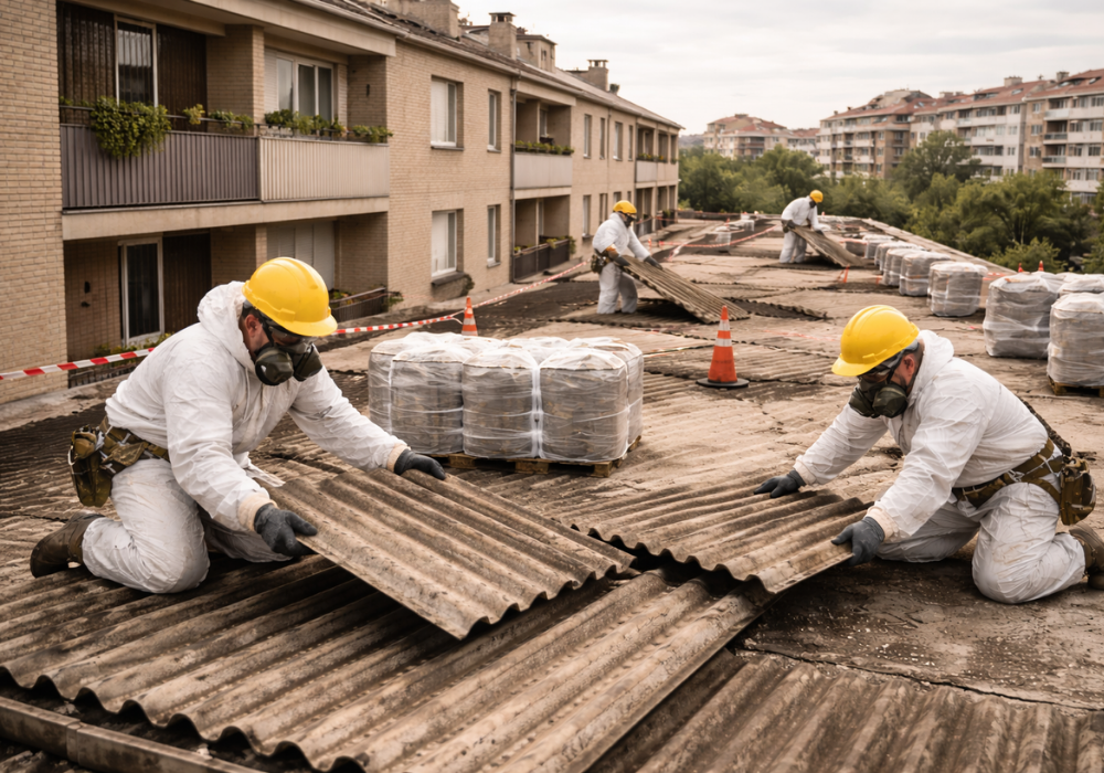 retirada de uralita en comunidades de vecinos