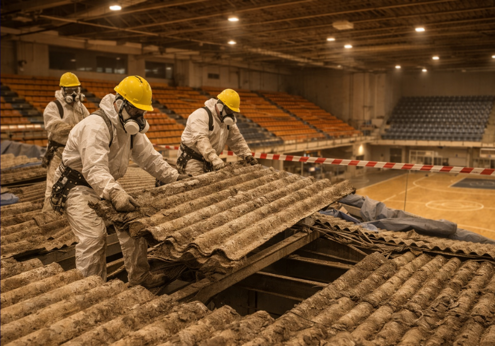 retirada de uralita en polideportivos