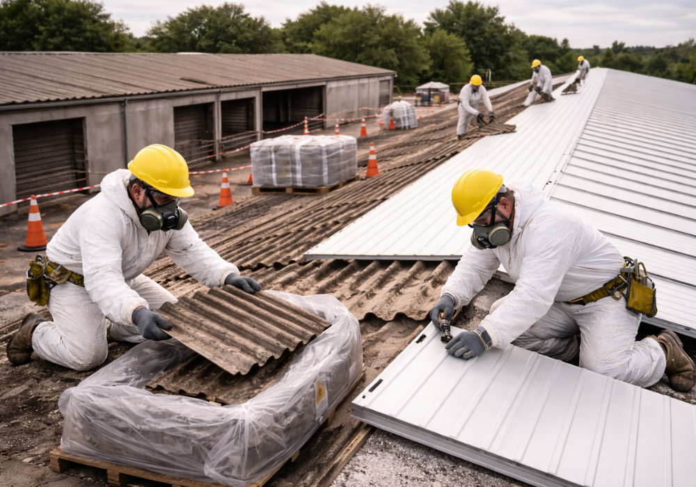 sustitución de uralita por panel sándwich (1)