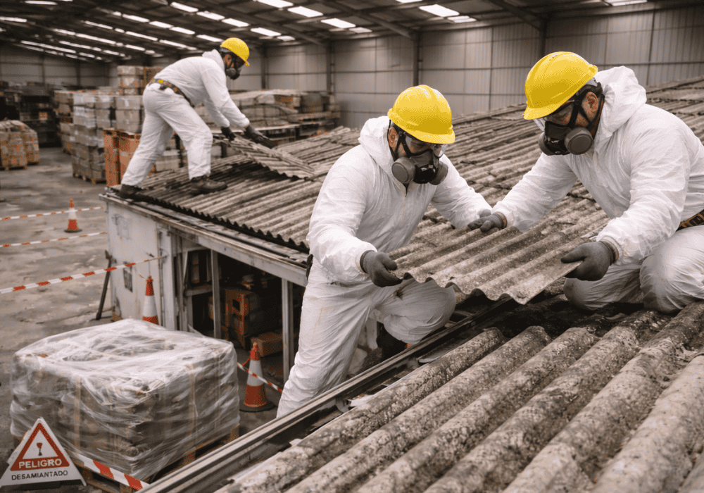 retirada de uralita en almacenes