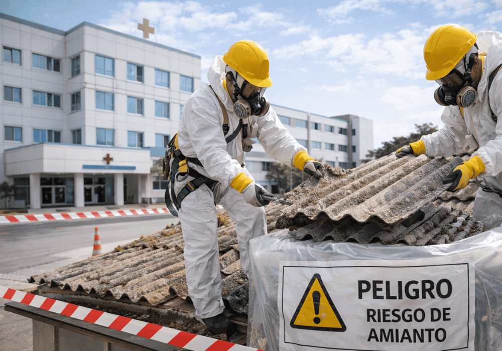 retirada de uralita en hospitales