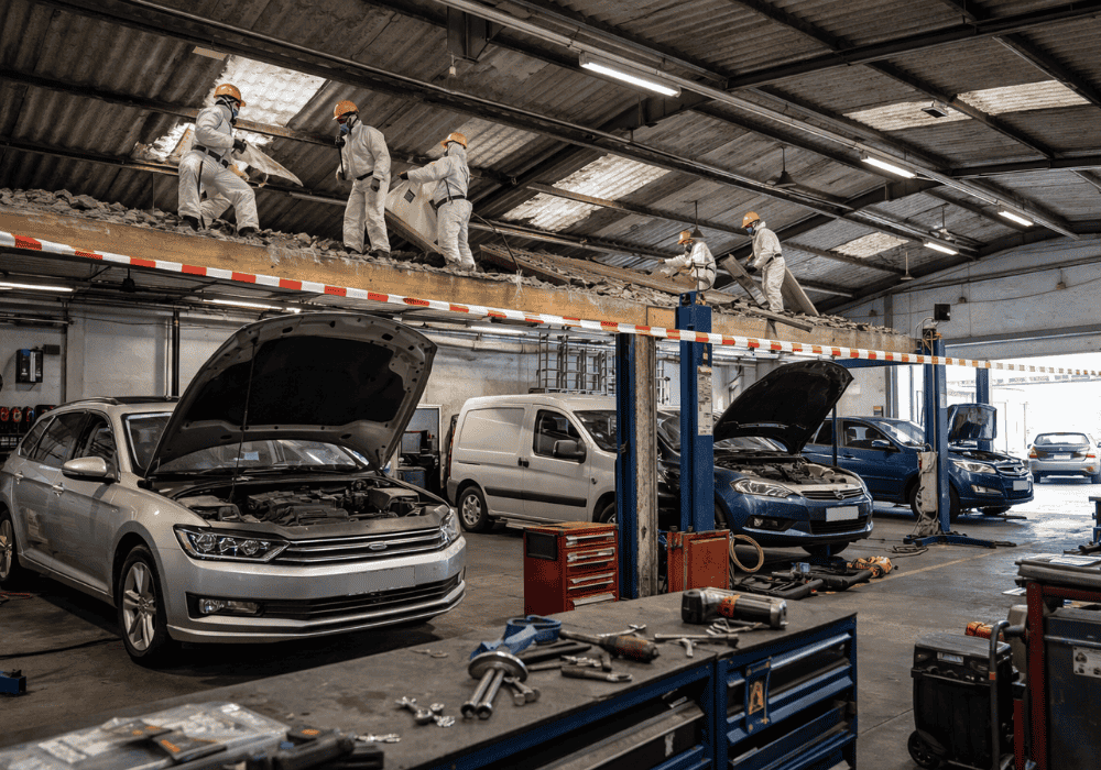 retirada de uralita en talleres mecánicos (1)