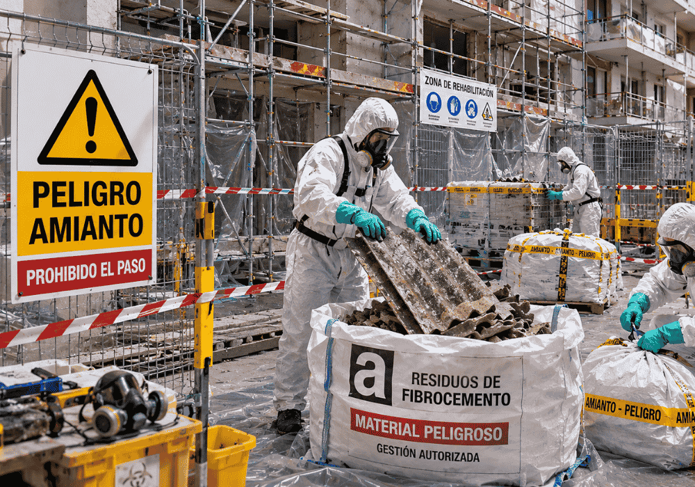 retirada de amianto en rehabilitación de edificios