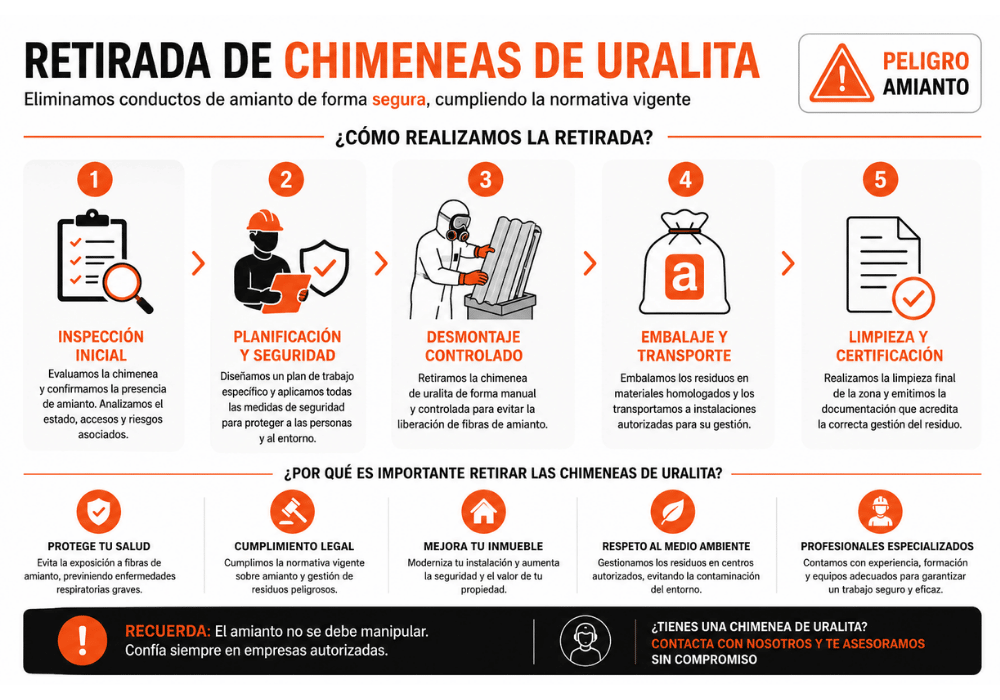 Retirada de chimeneas de uralita (2)
